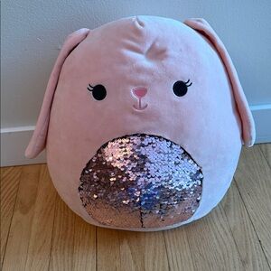 Pink Squishmallow with Sequin Belly